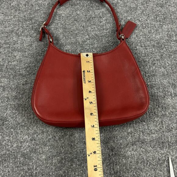Vintage Coach Legacy Demi Red Leather Shoulder Hobo Baguette Bag 8319 90s Y2K - Picture 12 of 13